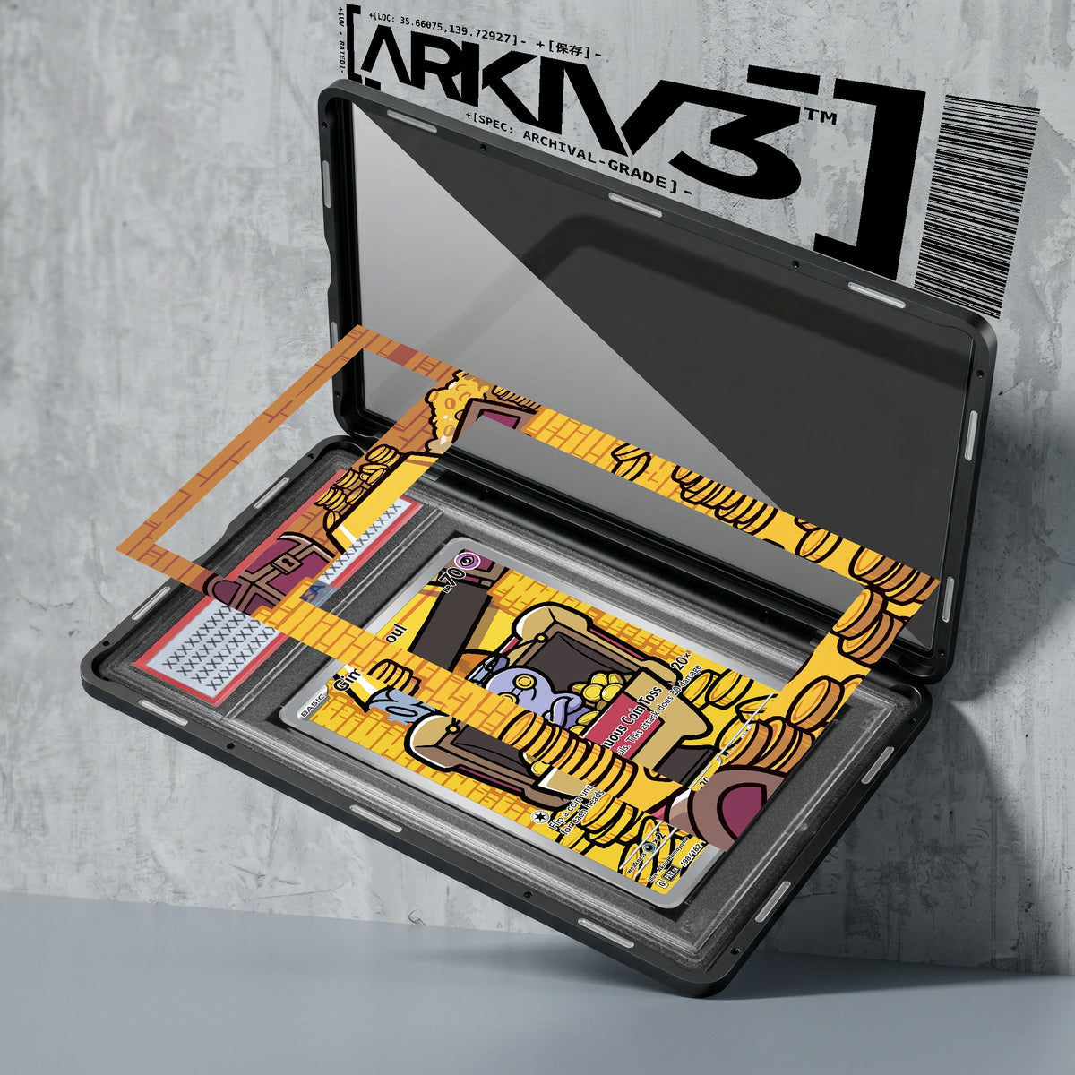 ARKIV3 PSA graded exploded mockup