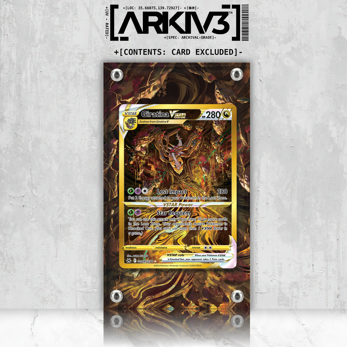 [UNIT: GG69/70] // Giratina VSTAR Extended Art Display Case - Raw