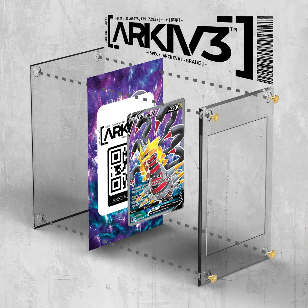 [UNIT: 185/196] // Giratina V Extended Art Display Case - Raw