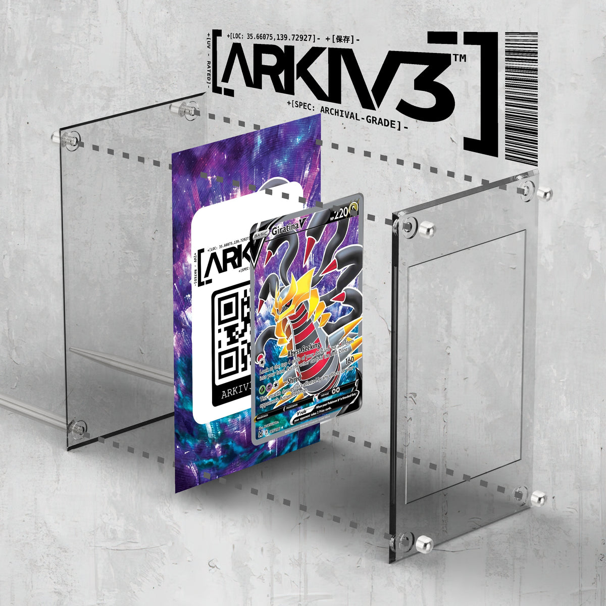 [UNIT: 185/196] // Giratina V Extended Art Display Case - Raw