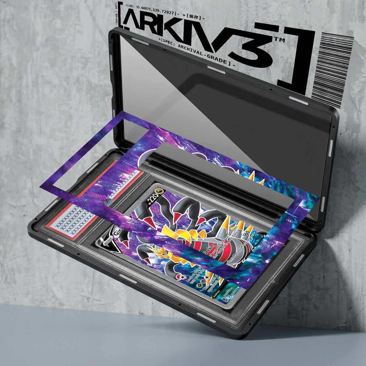 ARKIV3 PSA graded exploded mockup