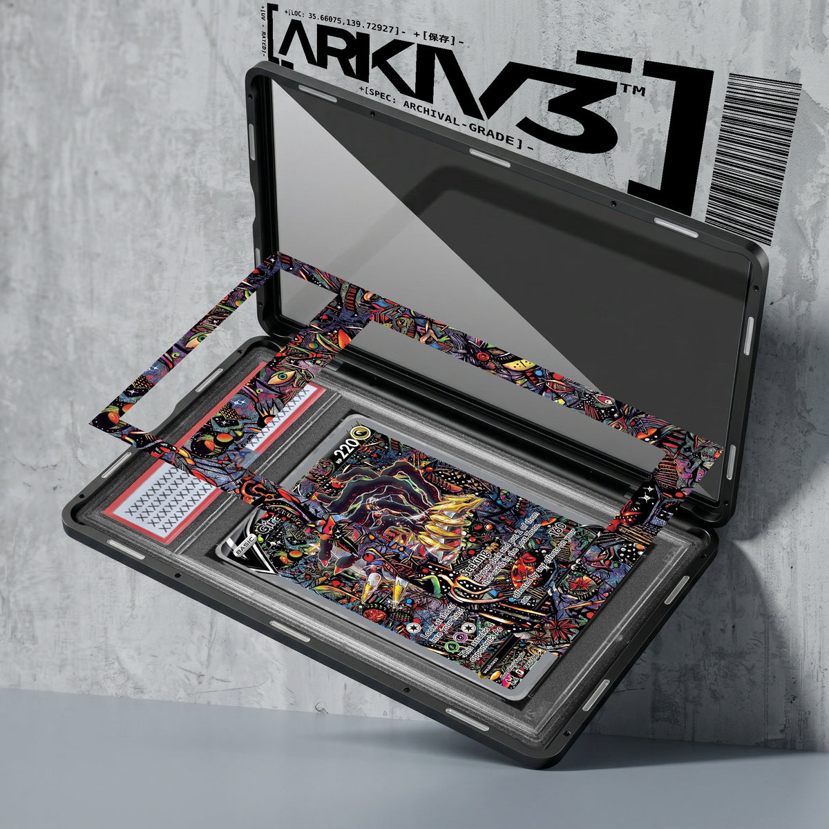 ARKIV3 PSA graded exploded mockup