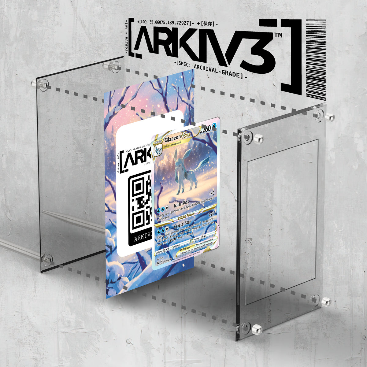 [UNIT: GG40/70] // Glaceon VSTAR Extended Art Display Case - Raw