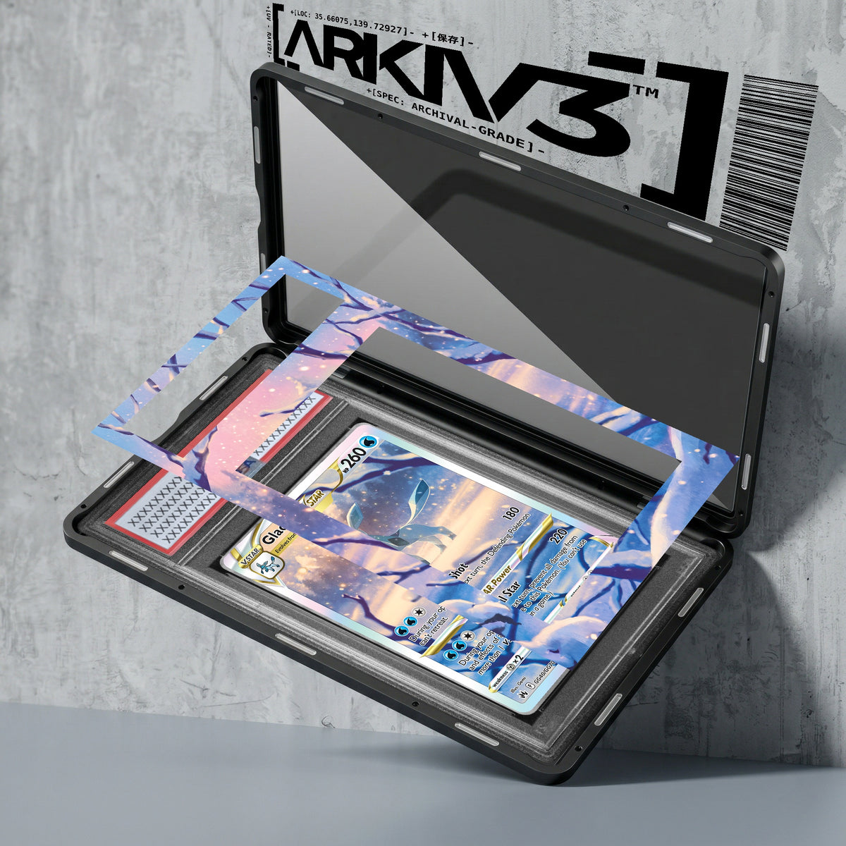 ARKIV3 PSA graded exploded mockup