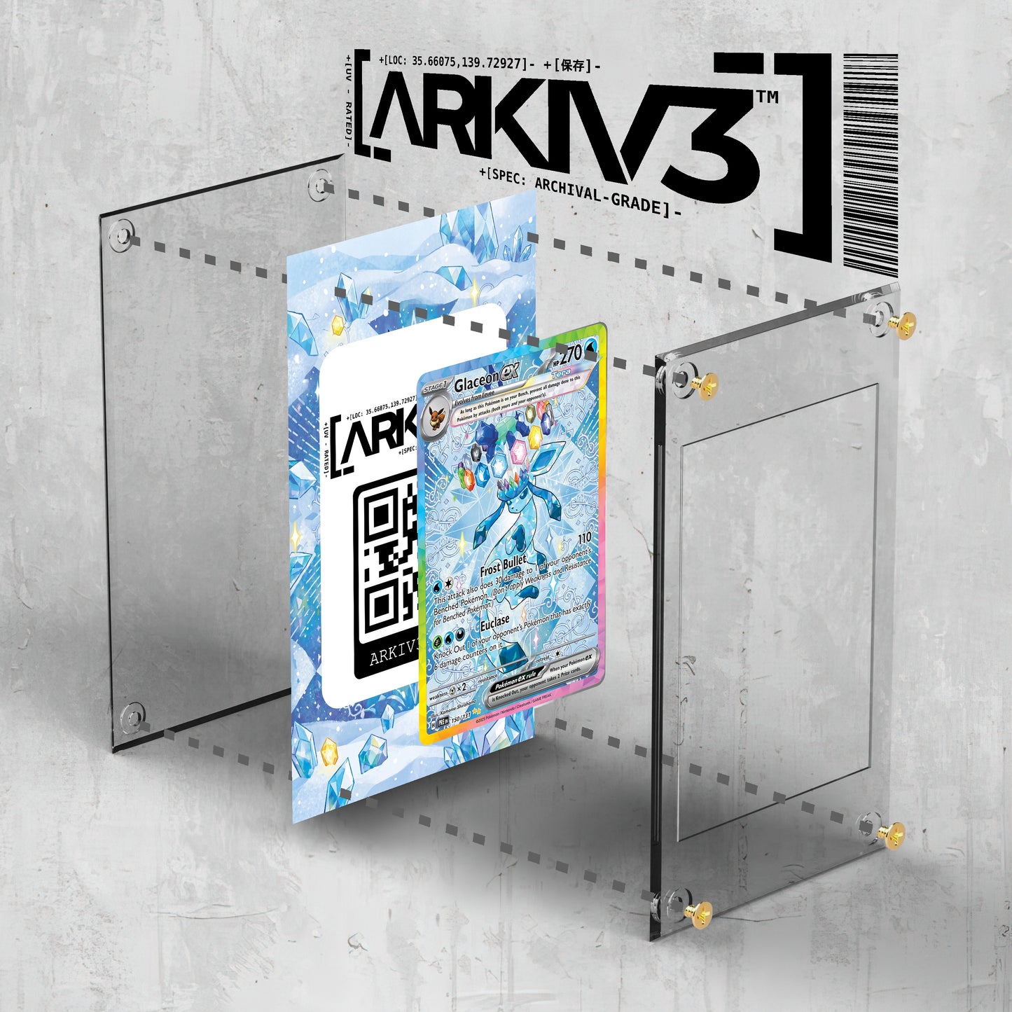 [UNIT: 150/131] // Glaceon ex Extended Art Display Case - Raw