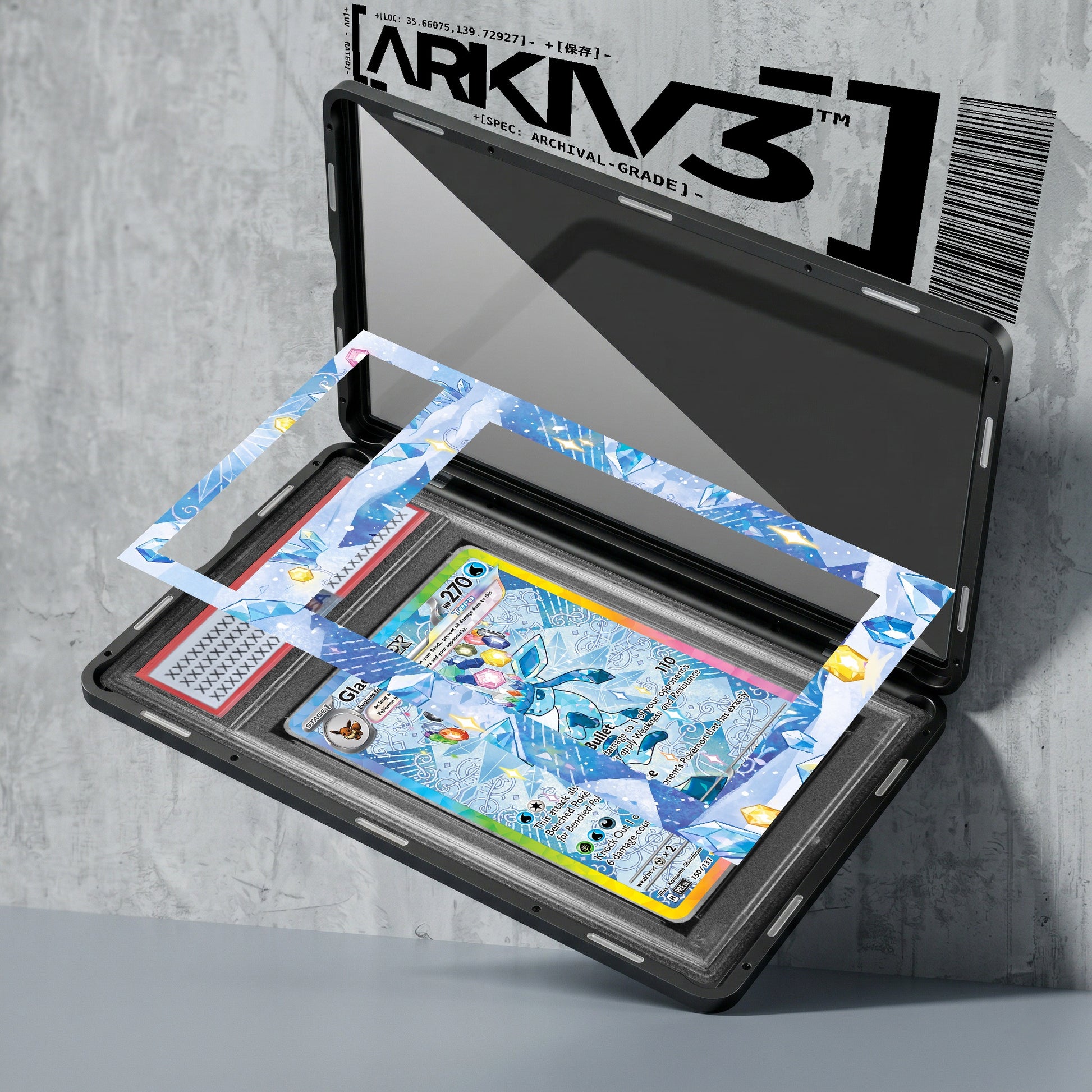 ARKIV3 PSA graded exploded mockup