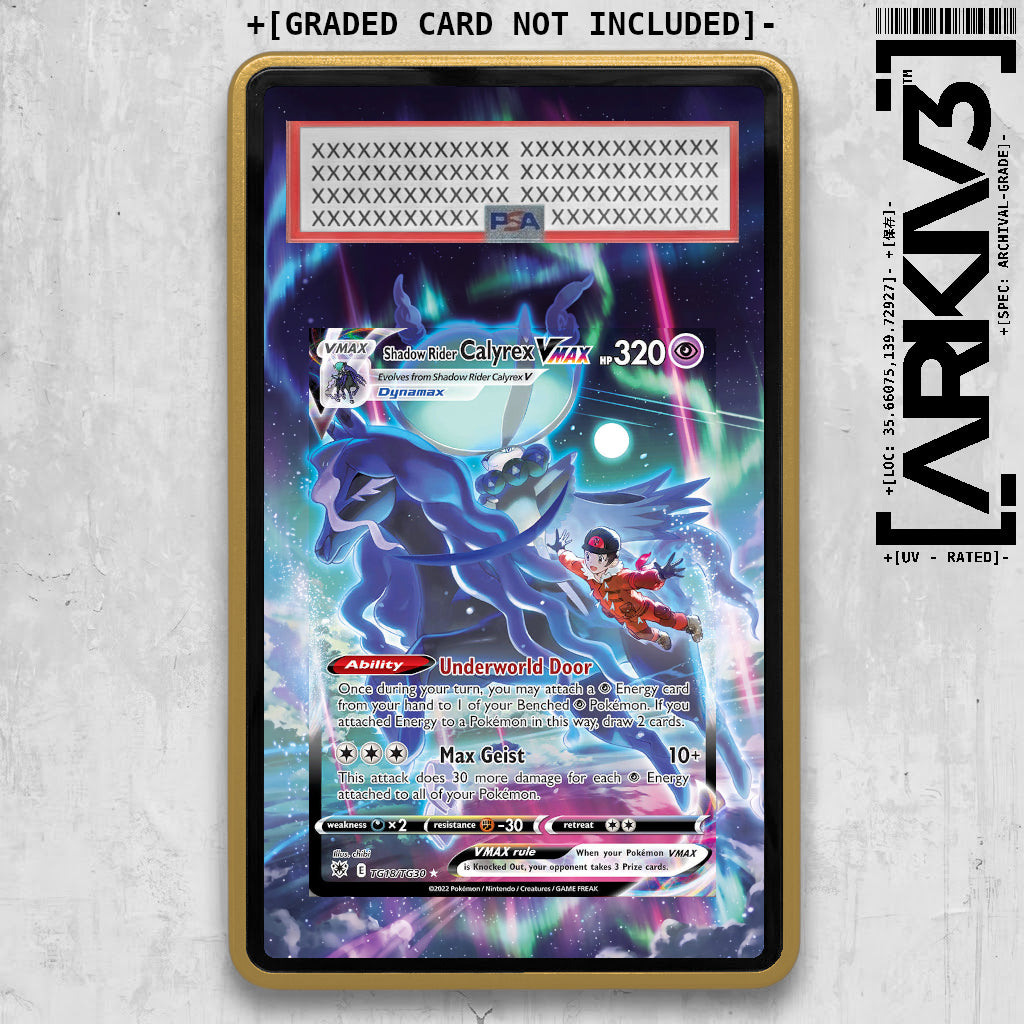 [UNIT: TG18/TG30] // Shadow Rider Calyrex VMAX Extended Art Display Case - Graded