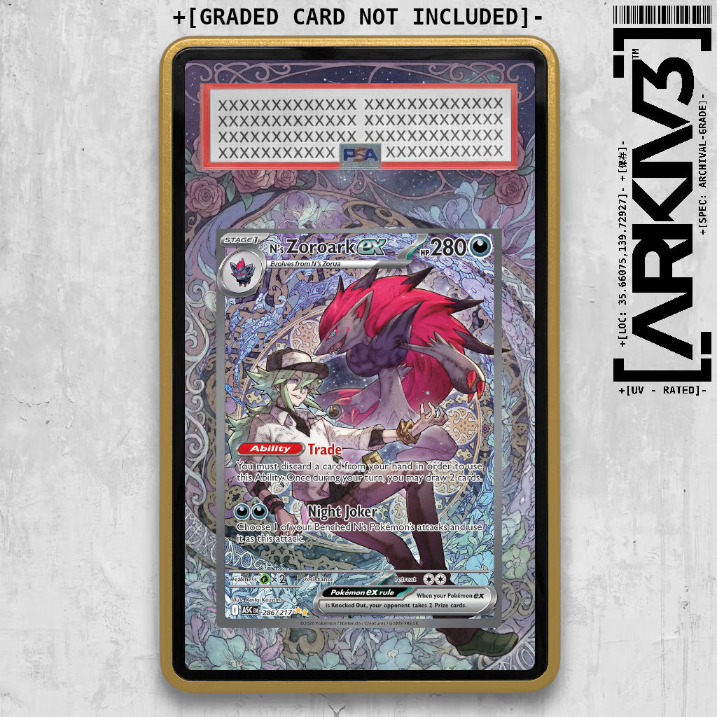[UNIT: 286/217] // N's Zoroark ex Extended Art Display Case - Graded