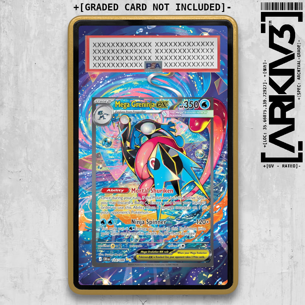 [UNIT: 116/086] // Mega Greninja ex Extended Art Display Case - Graded