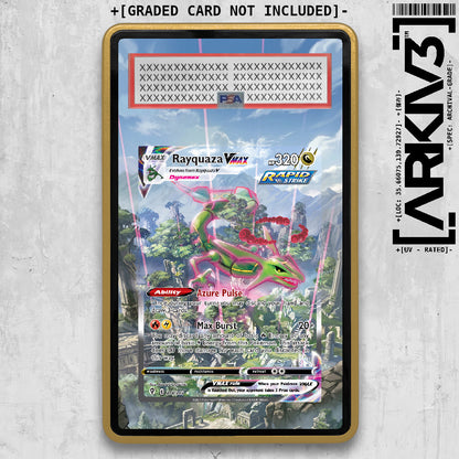 [UNIT: 218/203] // Rayquaza Vmax Extended Art Display Case - Graded