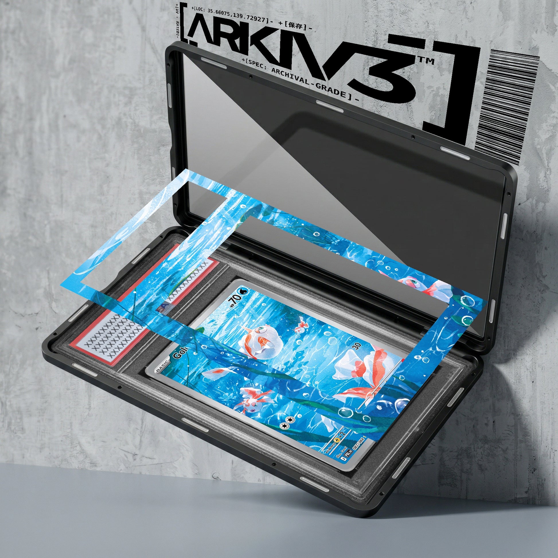 ARKIV3 PSA graded exploded mockup