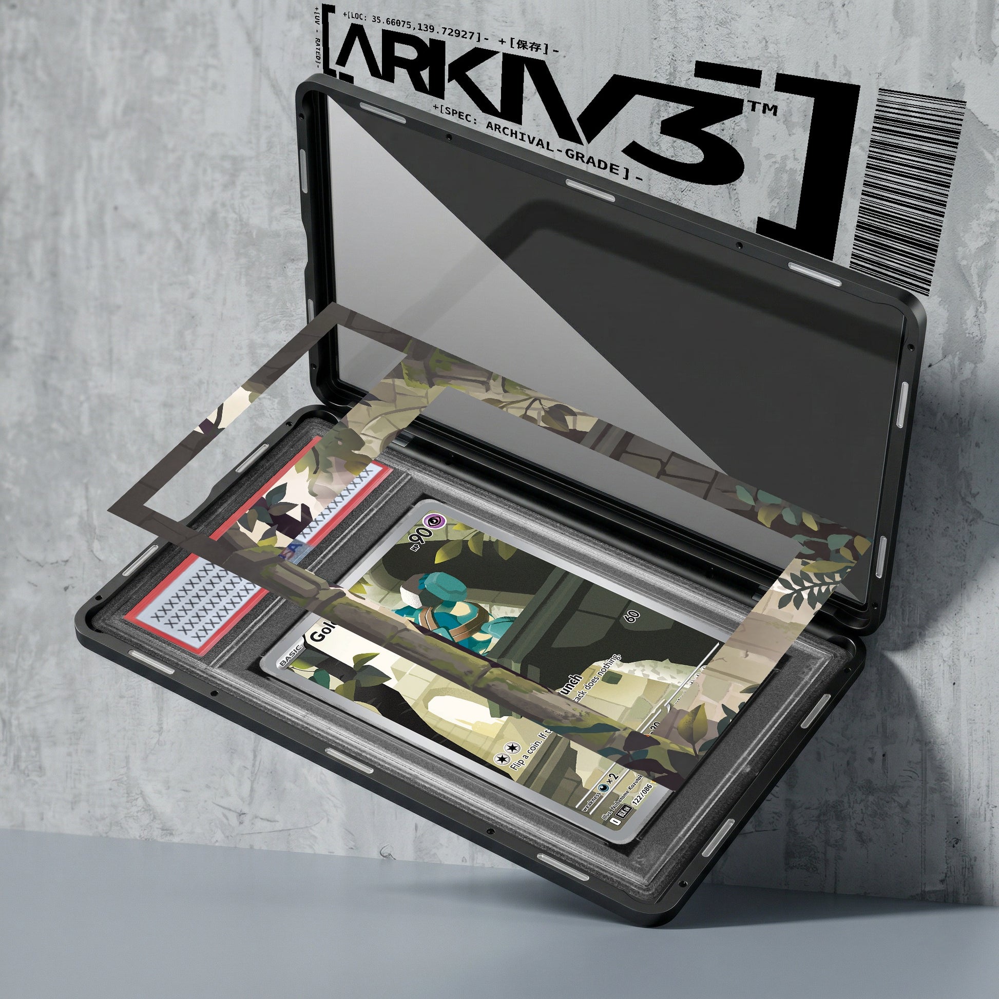 ARKIV3 PSA graded exploded mockup