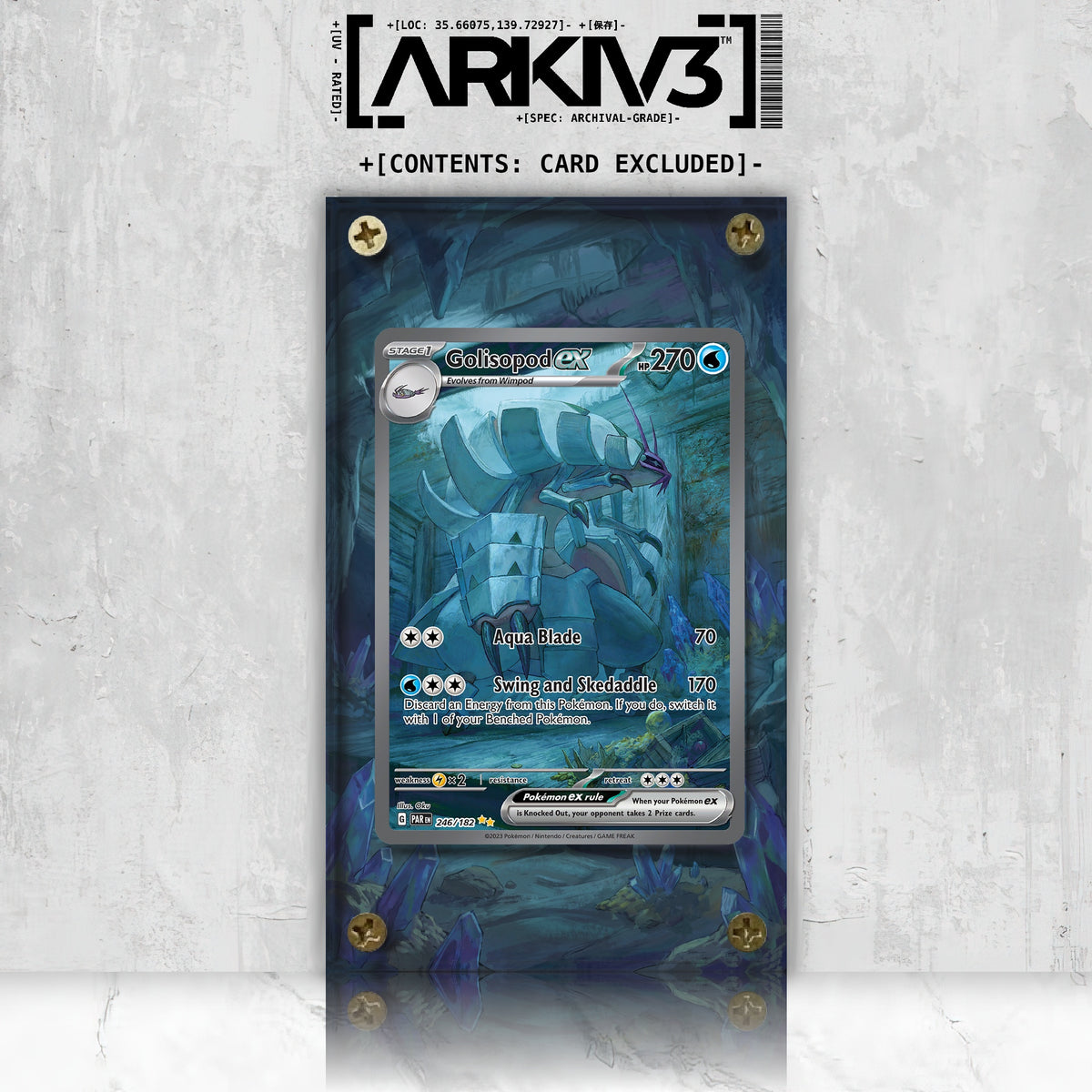 [UNIT: 246/182] // Golisopod ex Extended Art Display Case - Raw