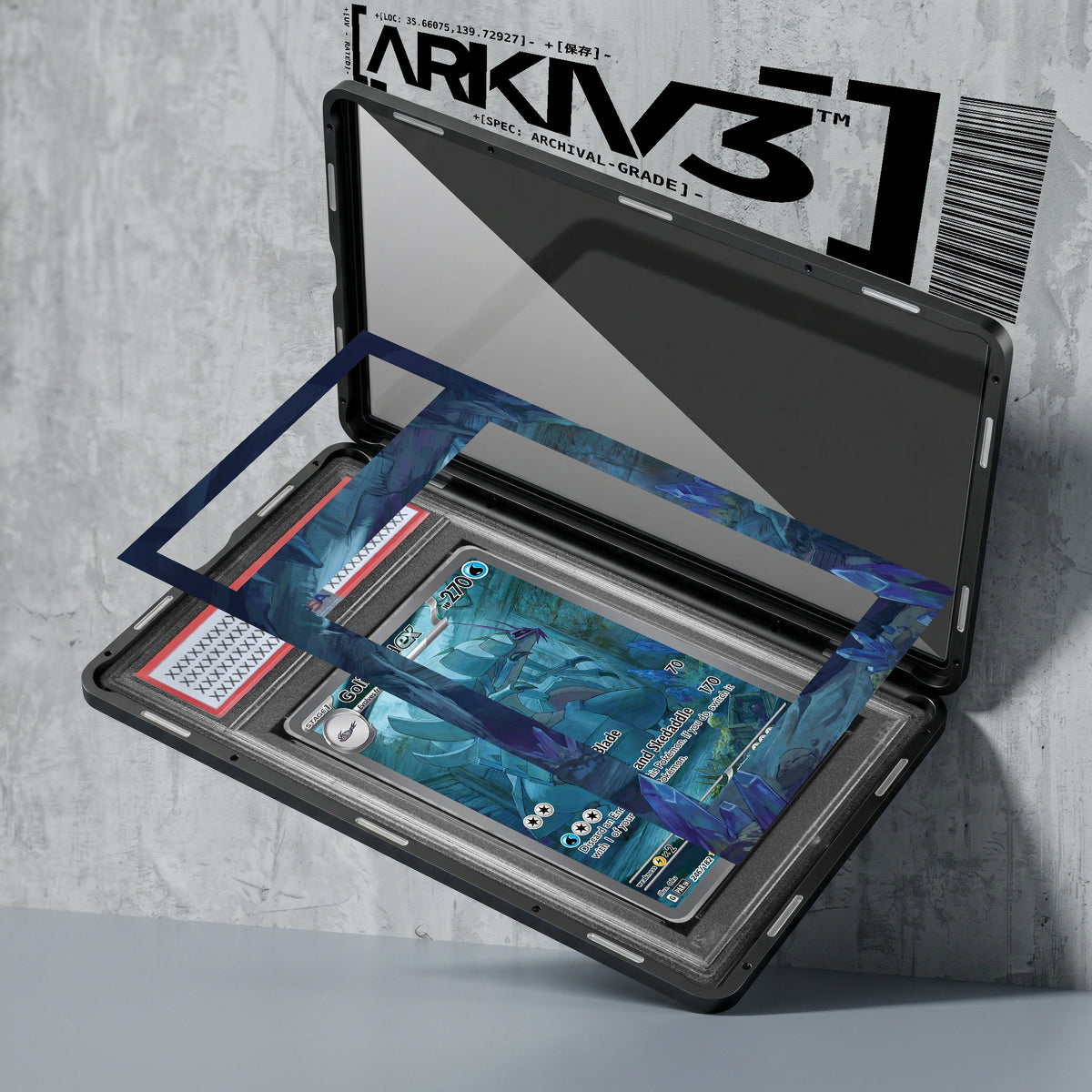ARKIV3 PSA graded exploded mockup