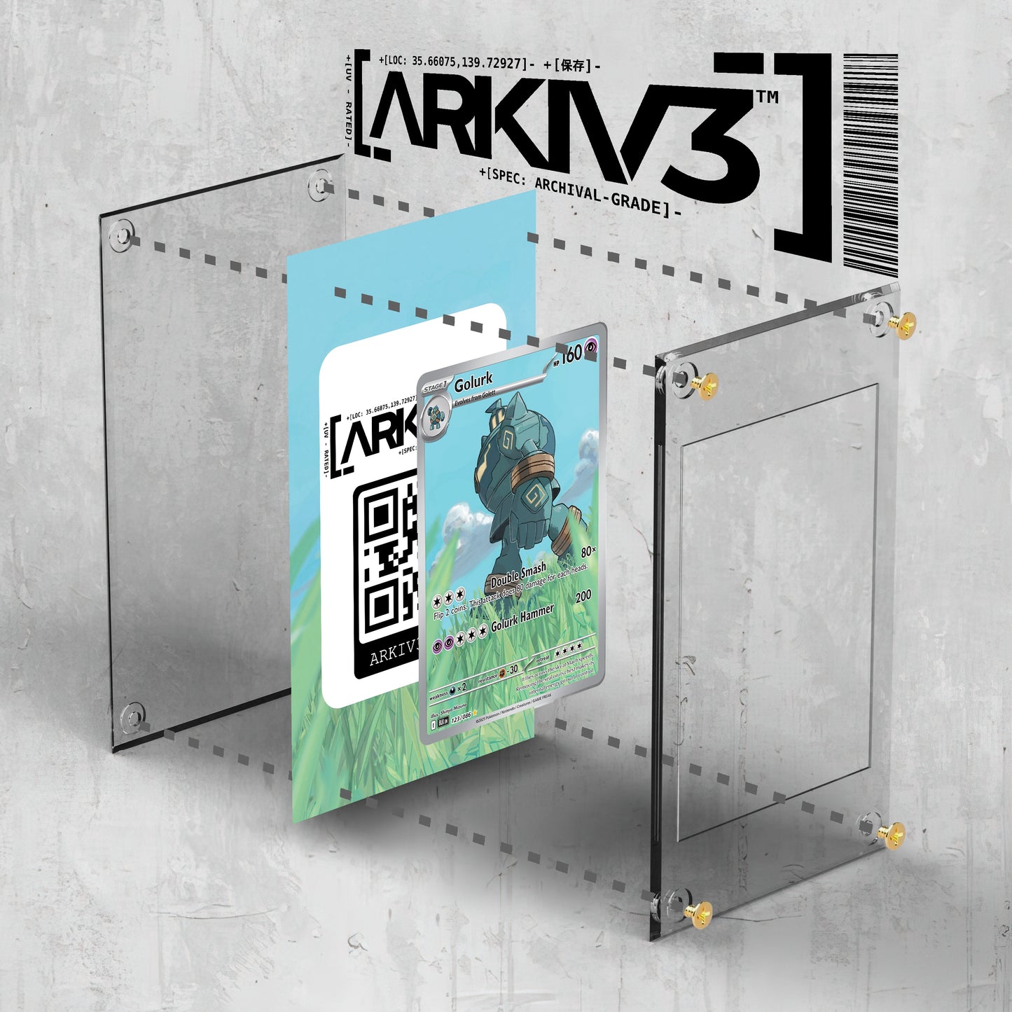 [UNIT: 123/86] // Golurk Extended Art Display Case - Raw