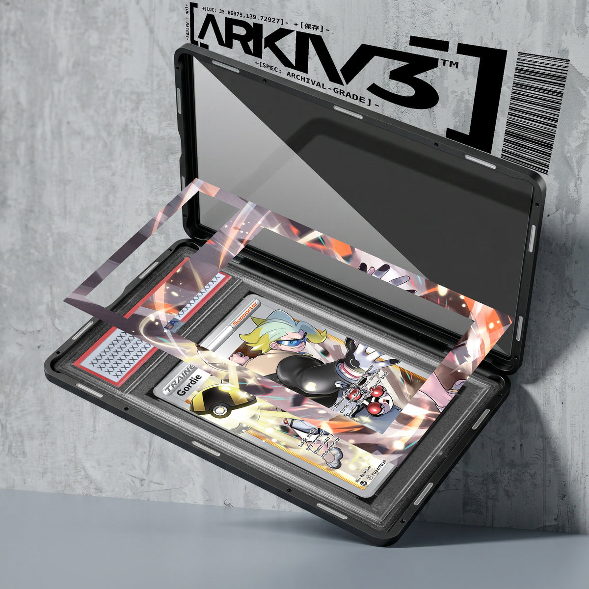 ARKIV3 PSA graded exploded mockup