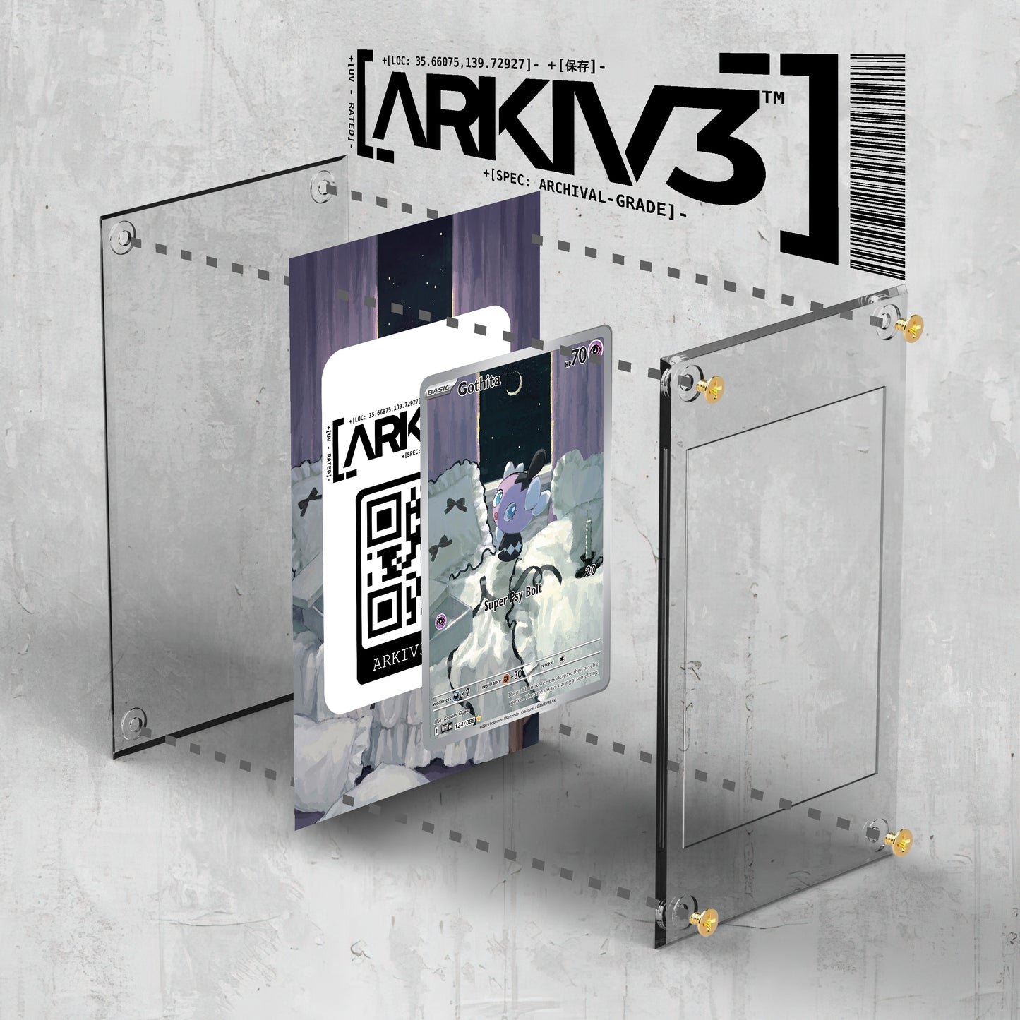[UNIT: 124/86] // Gothita Extended Art Display Case - Raw