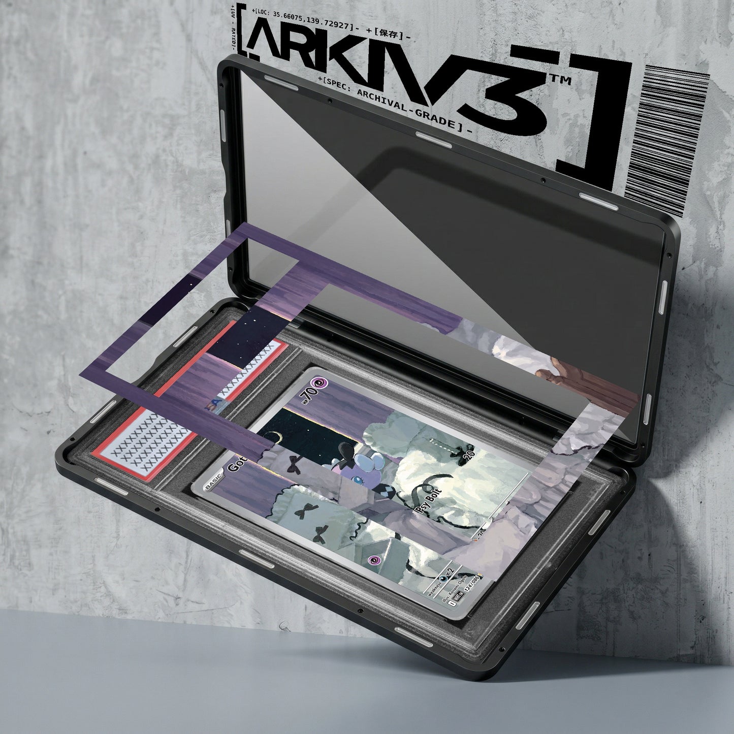 ARKIV3 PSA graded exploded mockup