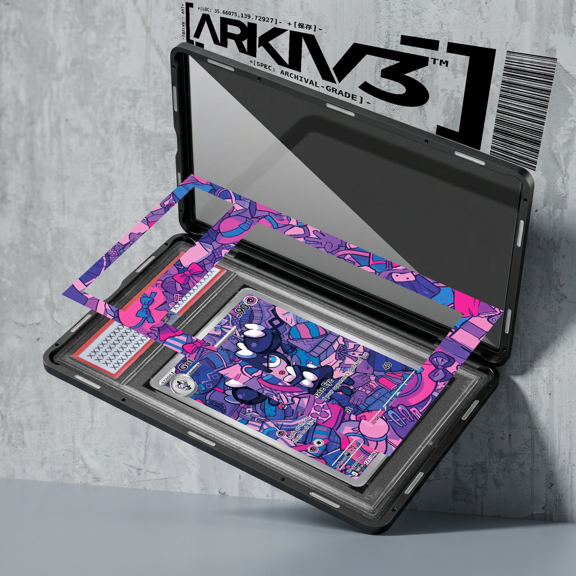 ARKIV3 PSA graded exploded mockup