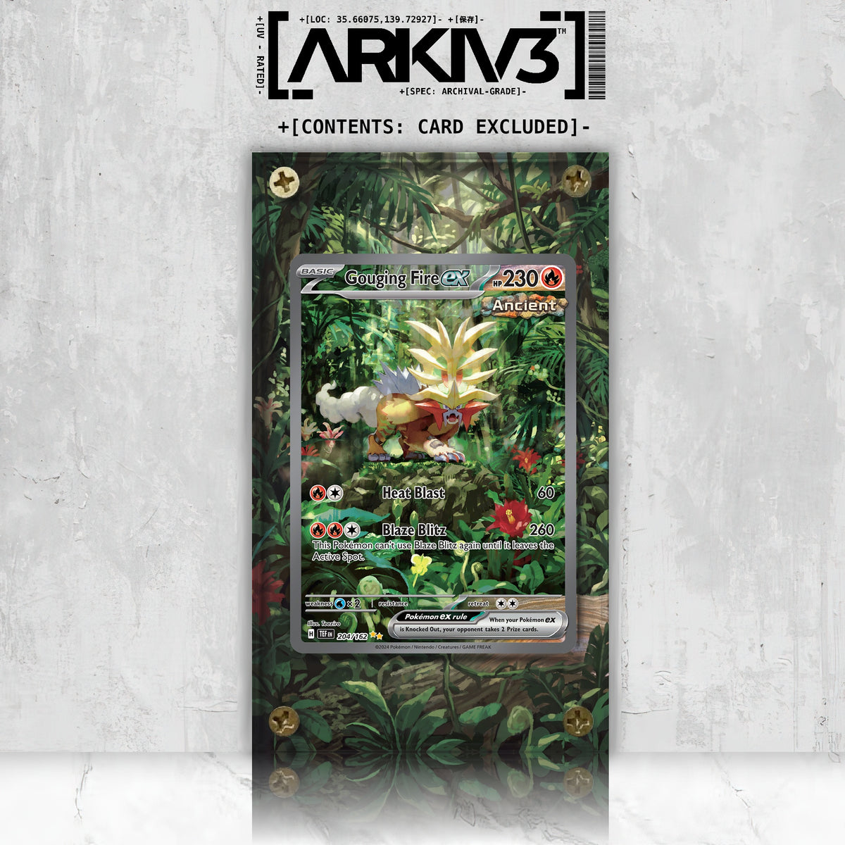 [UNIT: 204/162] // Gouging Fire ex Extended Art Display Case - Raw