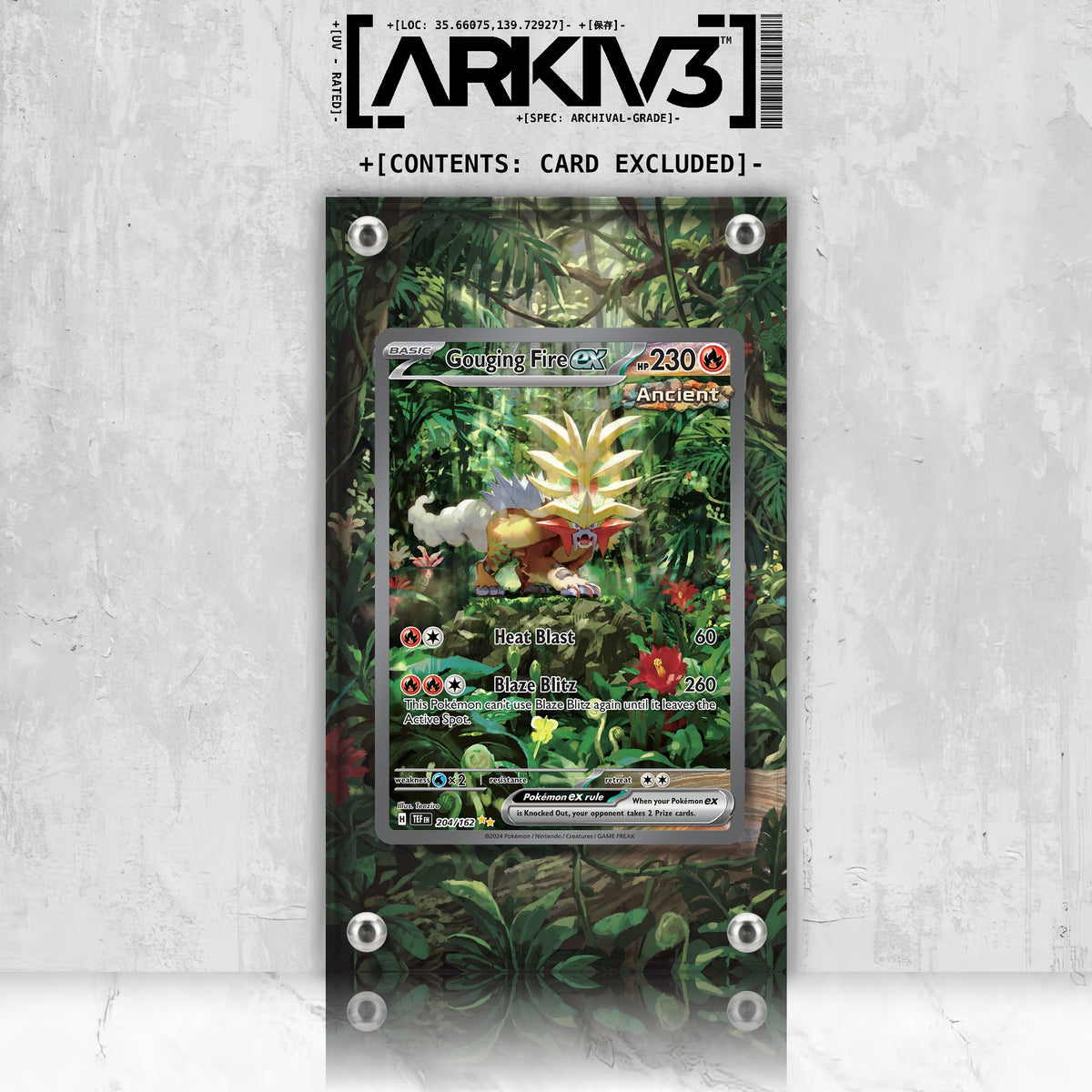 [UNIT: 204/162] // Gouging Fire ex Extended Art Display Case - Raw