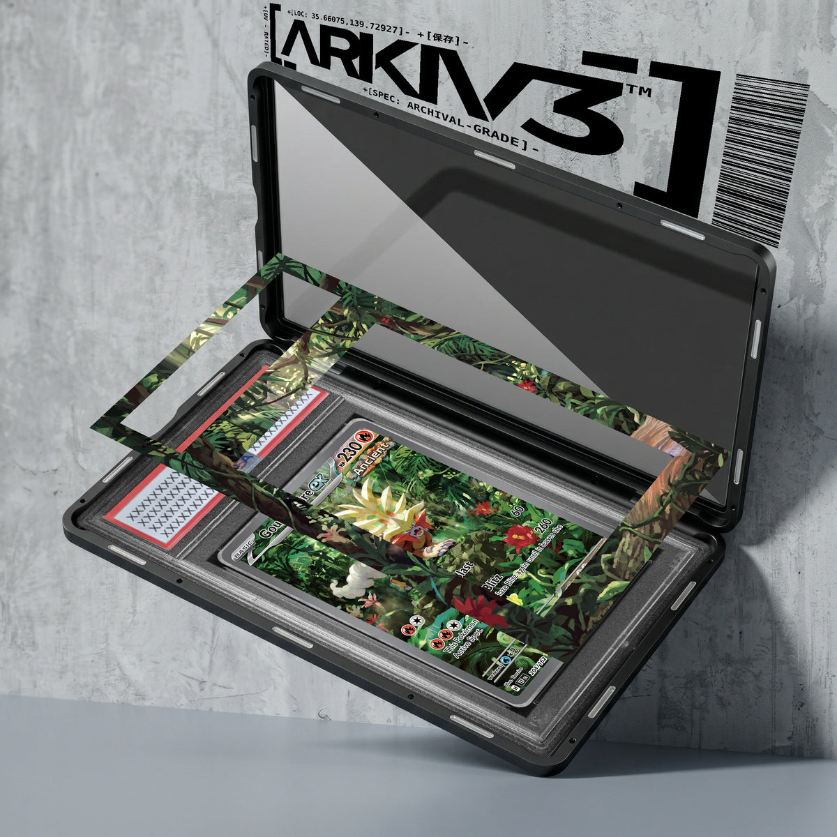 ARKIV3 PSA graded exploded mockup