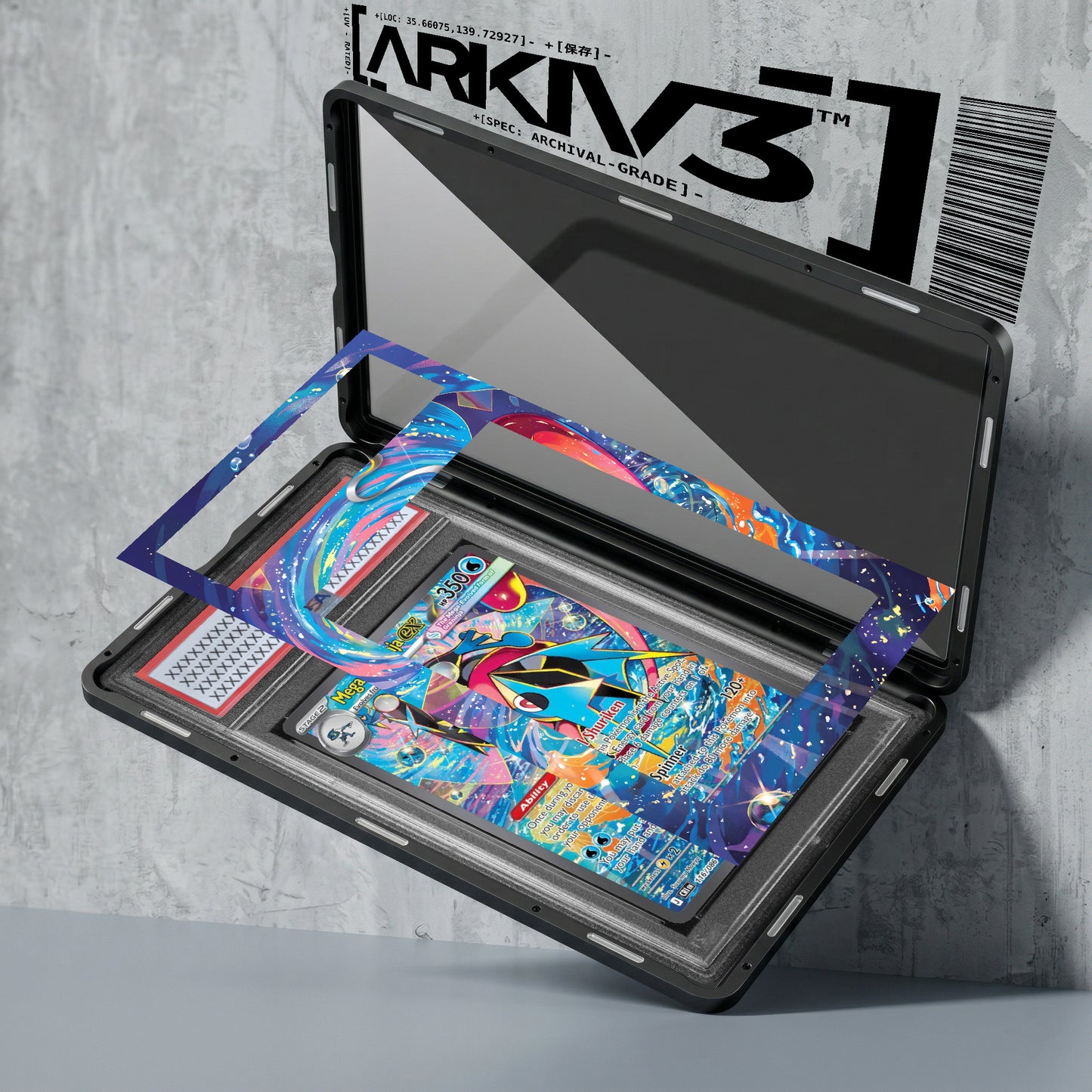 [UNIT: 116/086] // Mega Greninja ex Extended Art Display Case - Graded