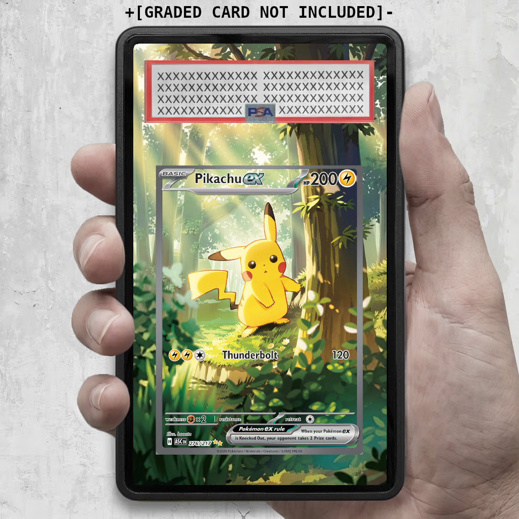 [UNIT: 276/217] // Pikachu ex Extended Art Display Case - Graded