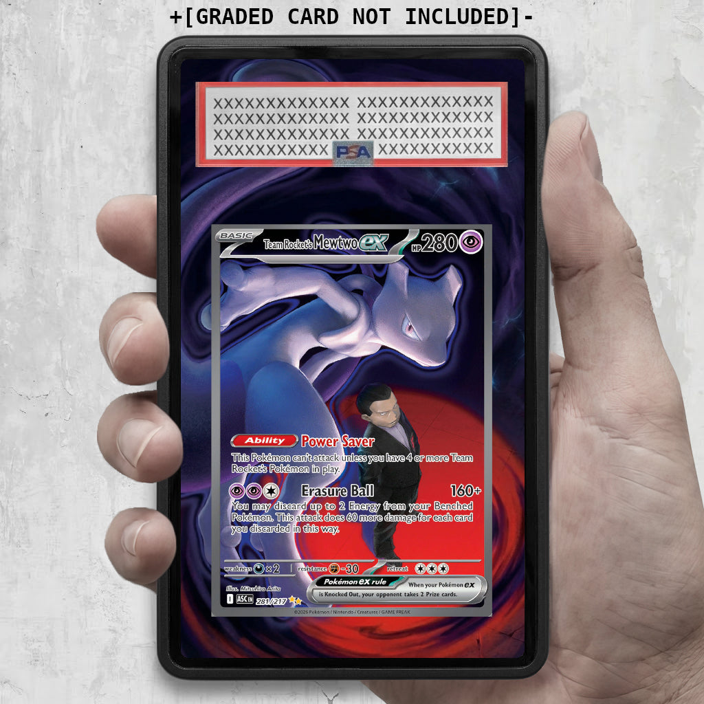[UNIT: 281/217] // Team Rocket's Mewtwo ex Extended Art Display Case - Graded