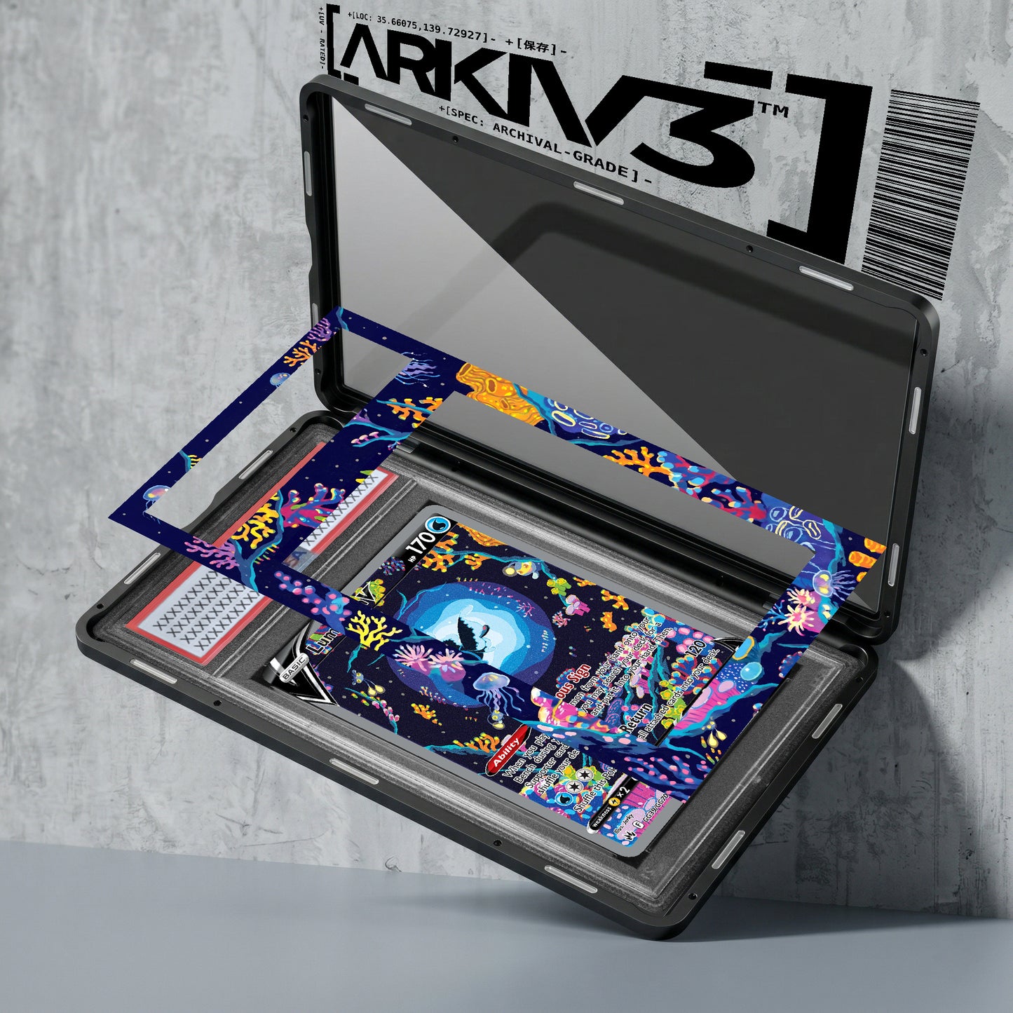 ARKIV3 PSA graded exploded mockup