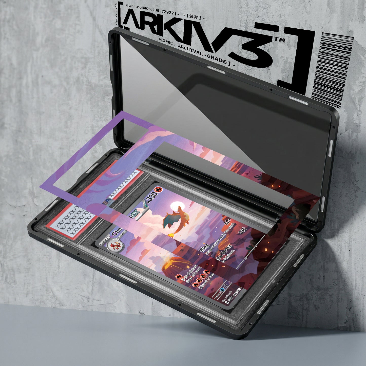 ARKIV3 PSA graded exploded mockup