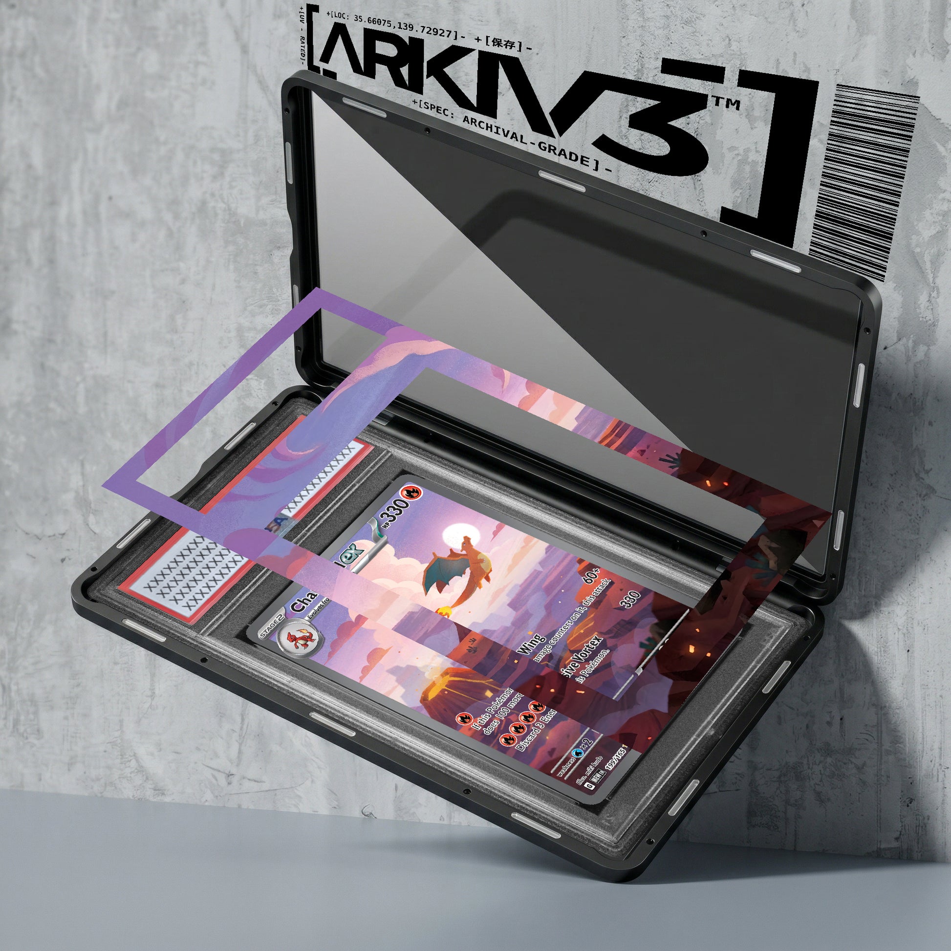 ARKIV3 PSA graded exploded mockup
