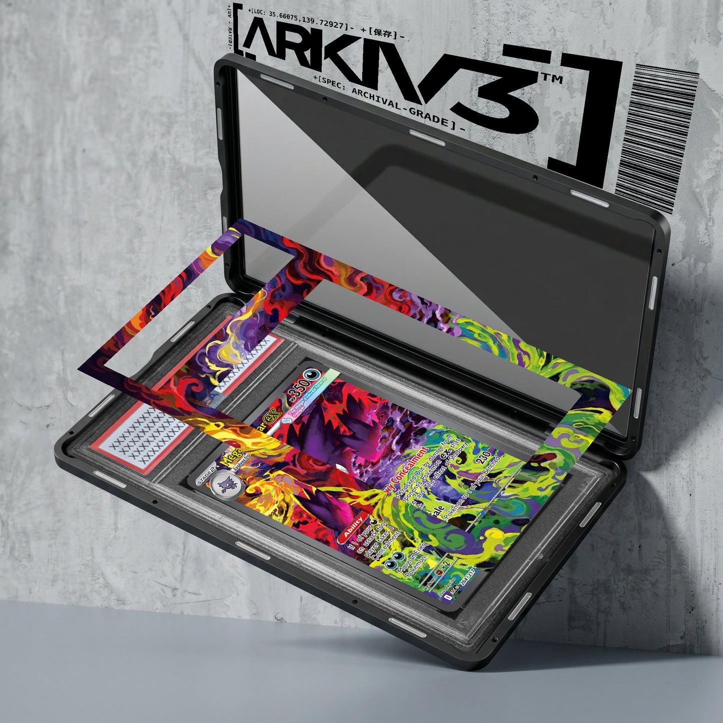ARKIV3 PSA graded exploded mockup