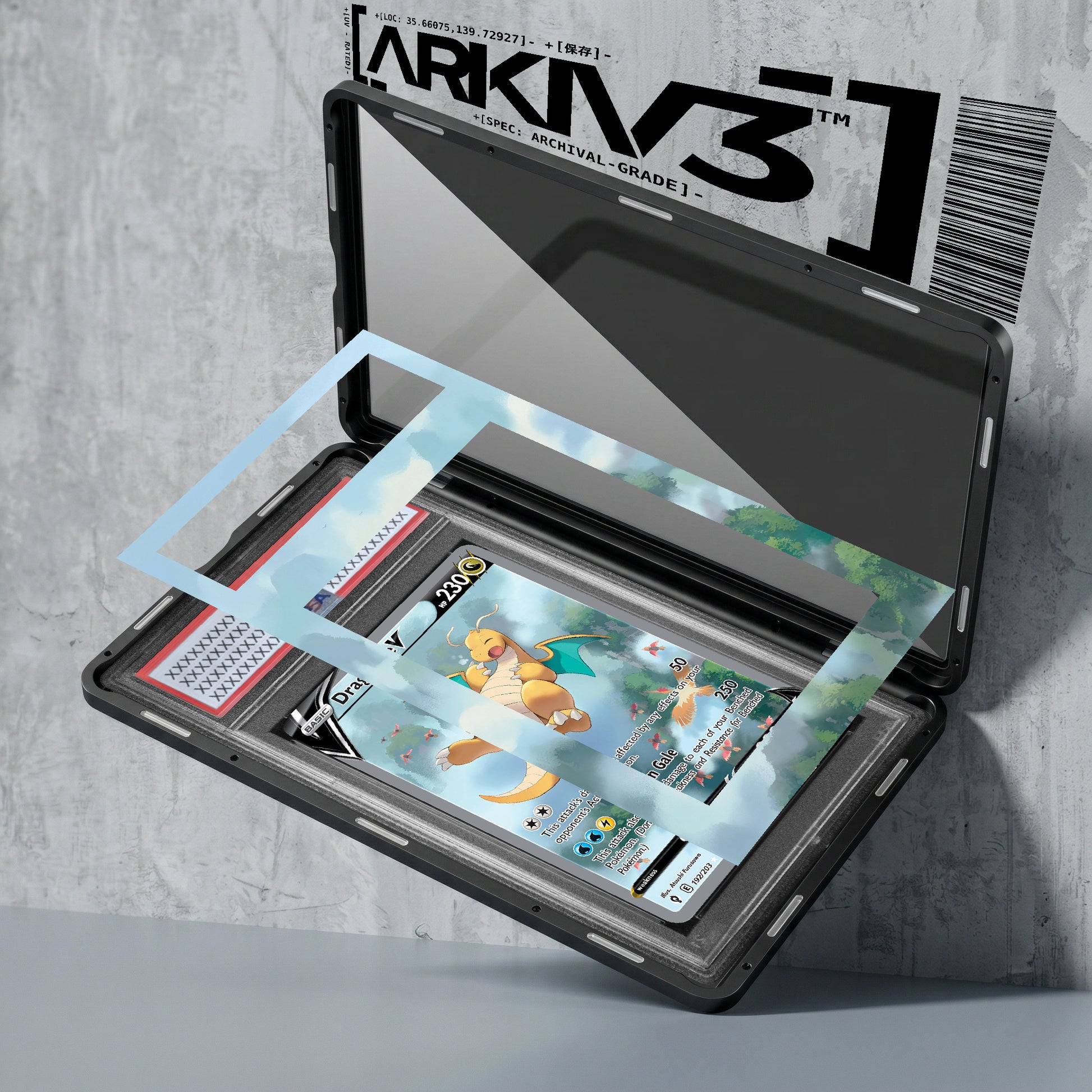 ARKIV3 PSA graded exploded mockup