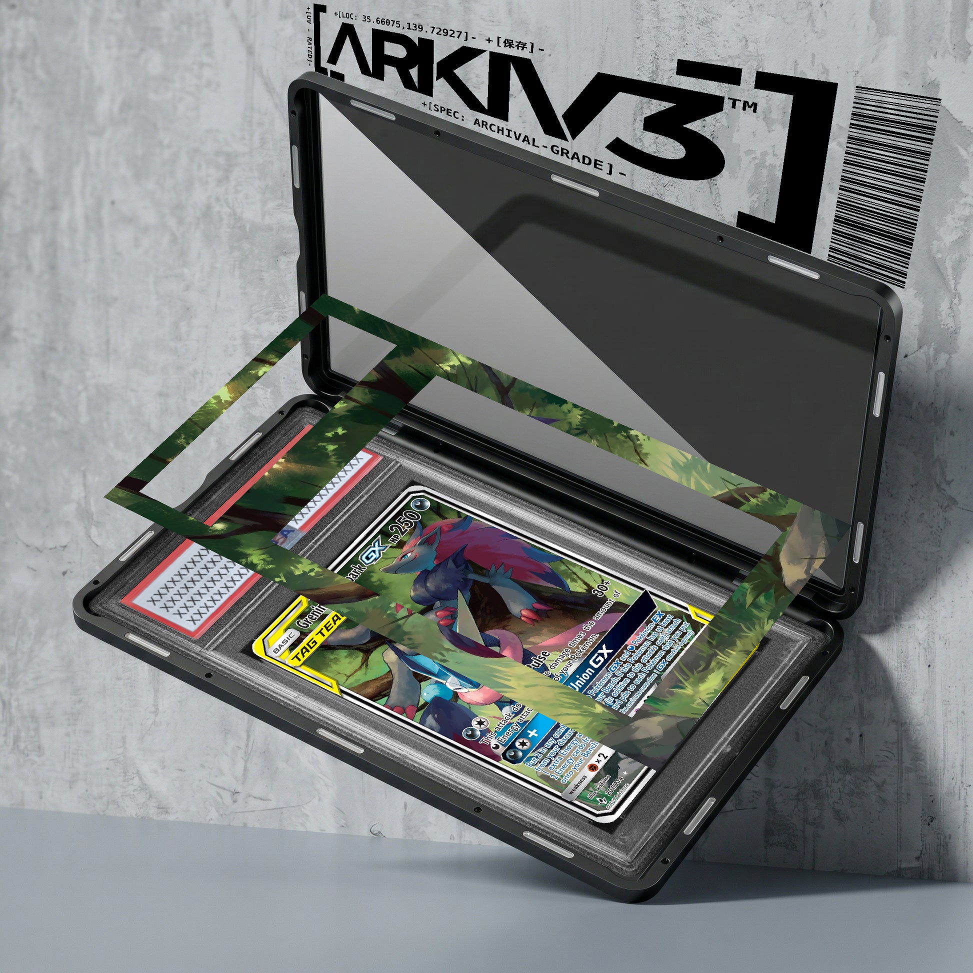 ARKIV3 PSA graded exploded mockup