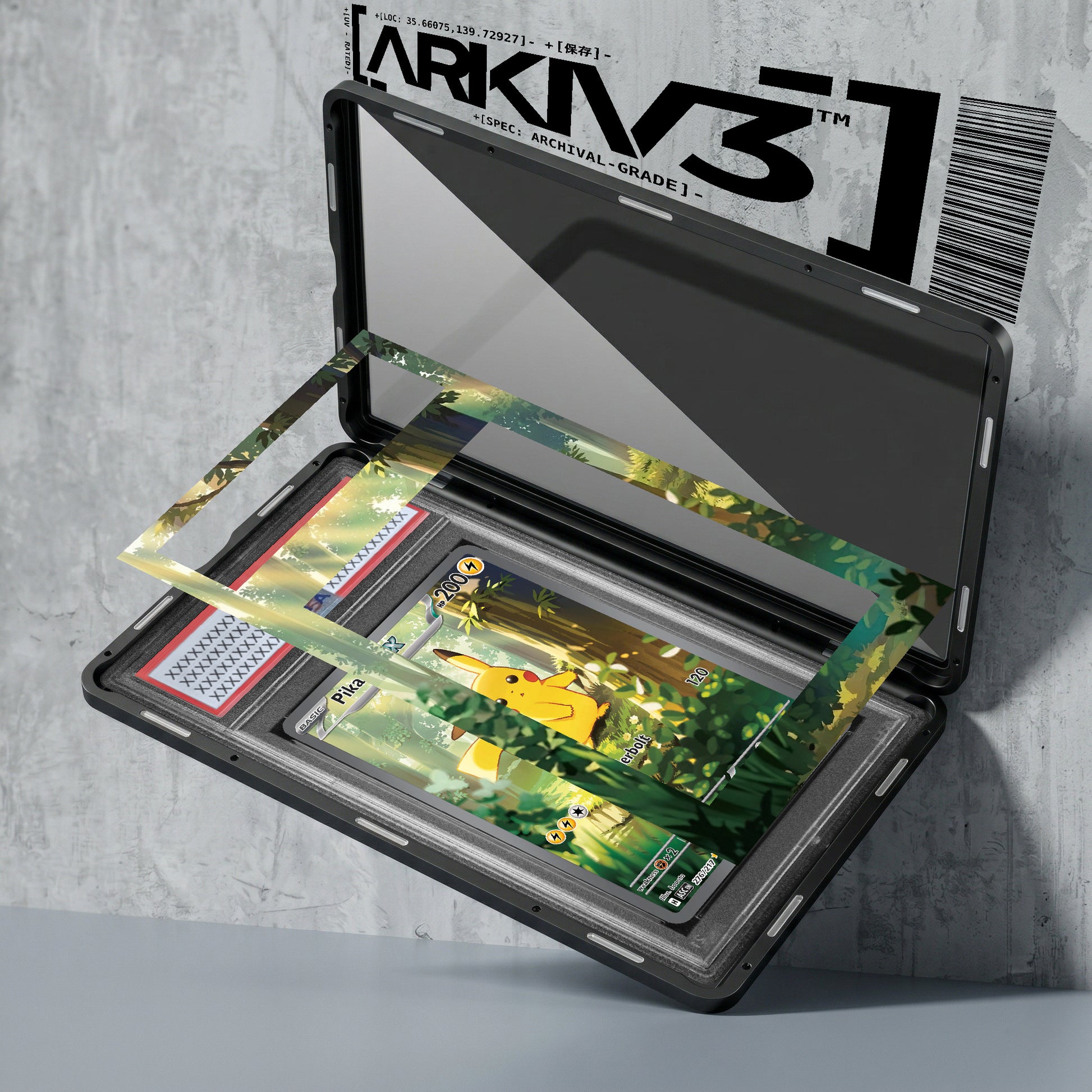 ARKIV3 PSA graded exploded mockup