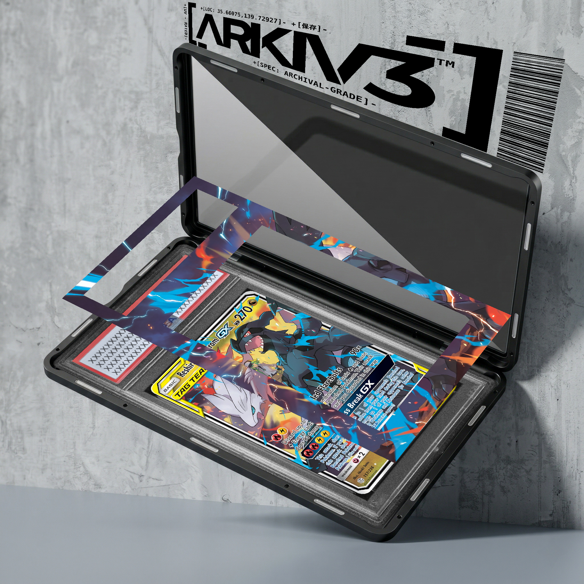 ARKIV3 PSA graded exploded mockup