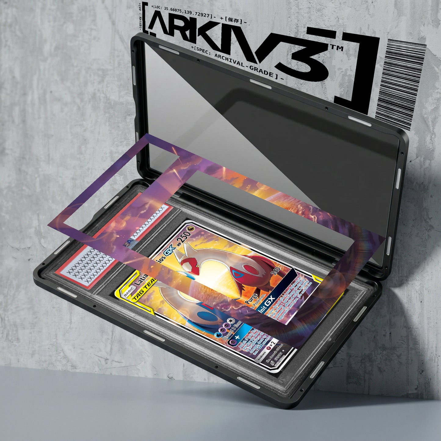 ARKIV3 PSA graded exploded mockup