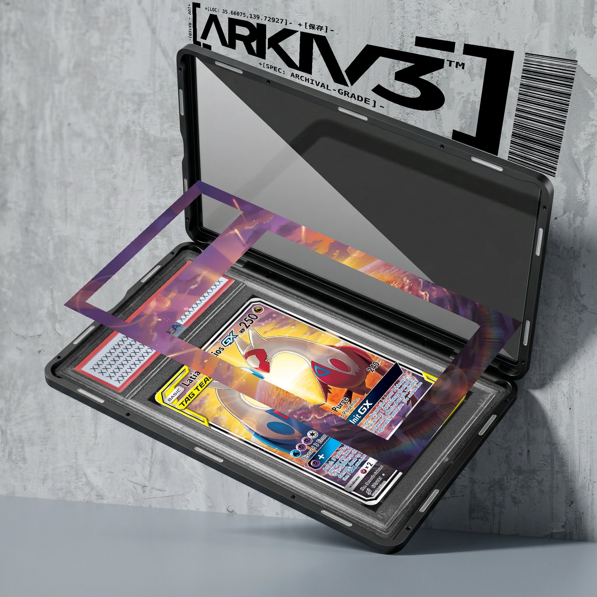 ARKIV3 PSA graded exploded mockup
