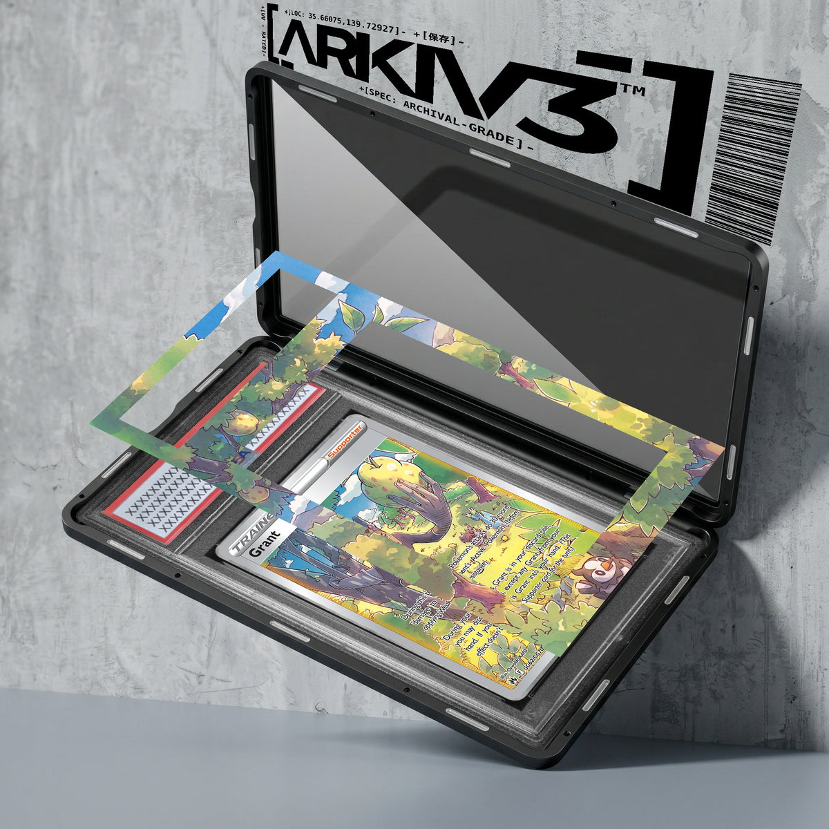 ARKIV3 PSA graded exploded mockup