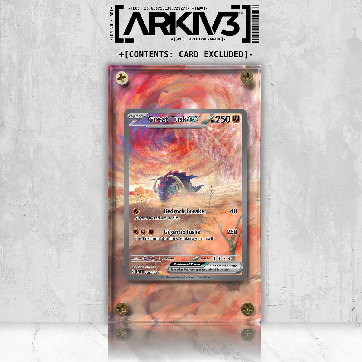 [UNIT: 246/198] // Great Tusk ex Extended Art Display Case - Raw