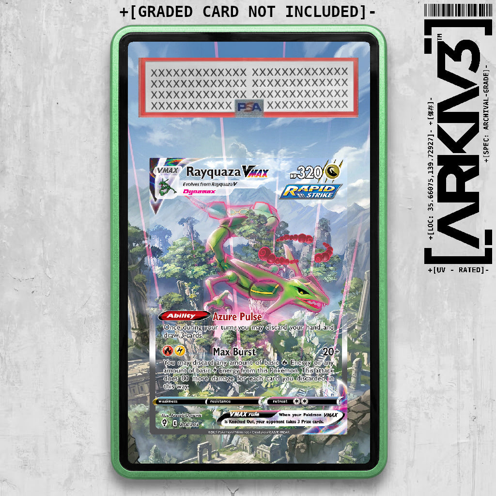 [UNIT: 218/203] // Rayquaza Vmax Extended Art Display Case - Graded