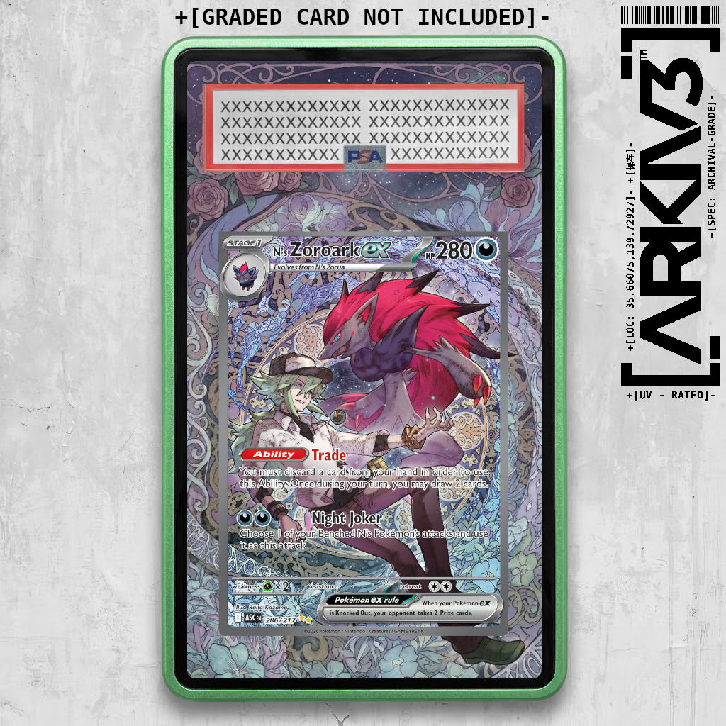 [UNIT: 286/217] // N's Zoroark ex Extended Art Display Case - Graded