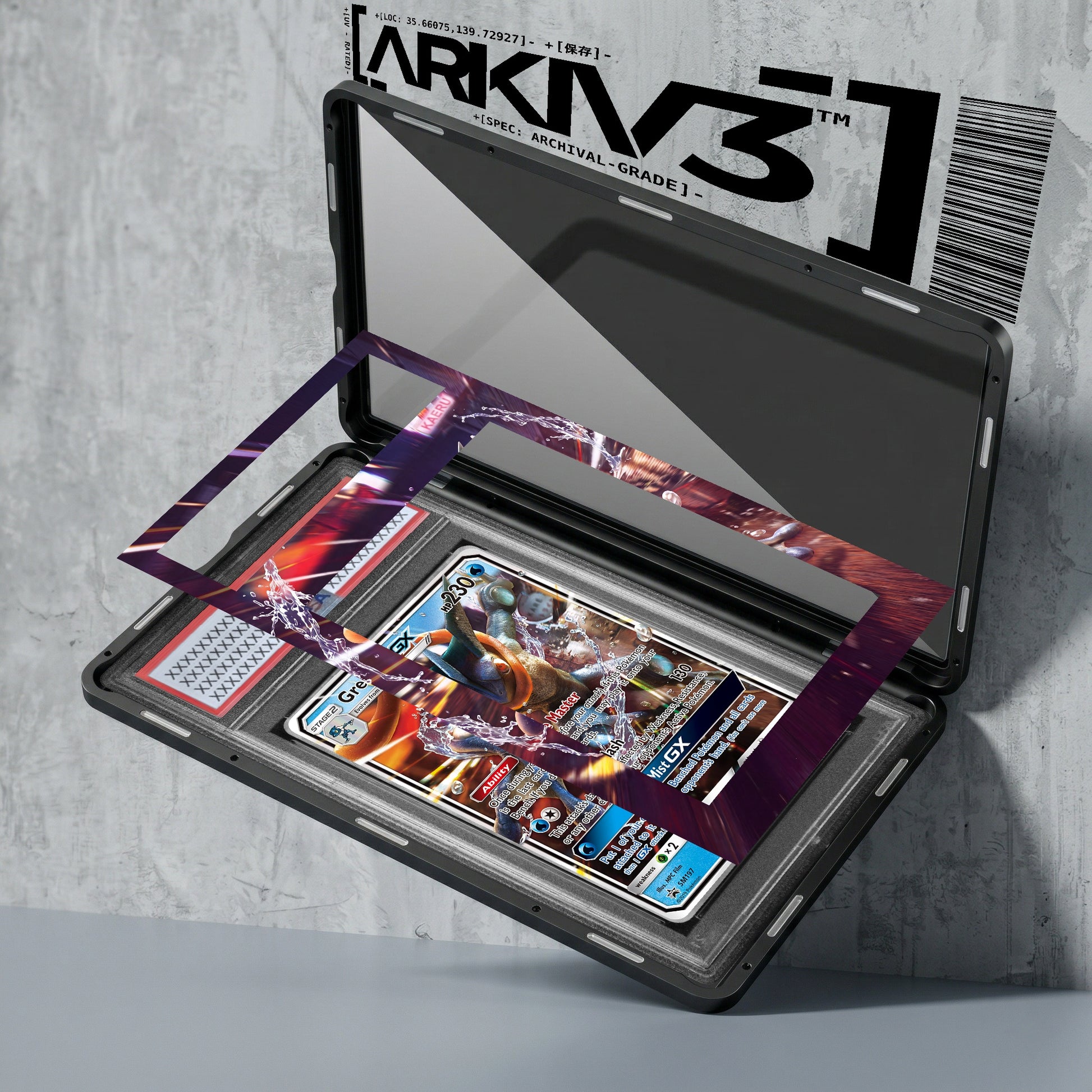 ARKIV3 PSA graded exploded mockup