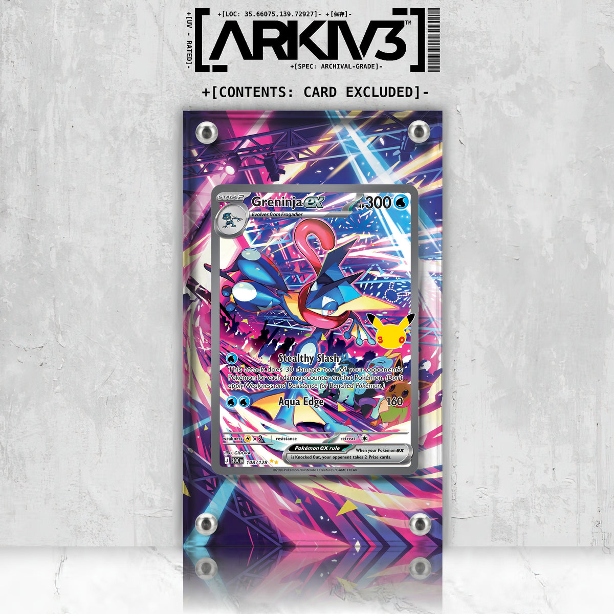 [UNIT: 148/128] // Greninja ex Extended Art Display Case - Raw