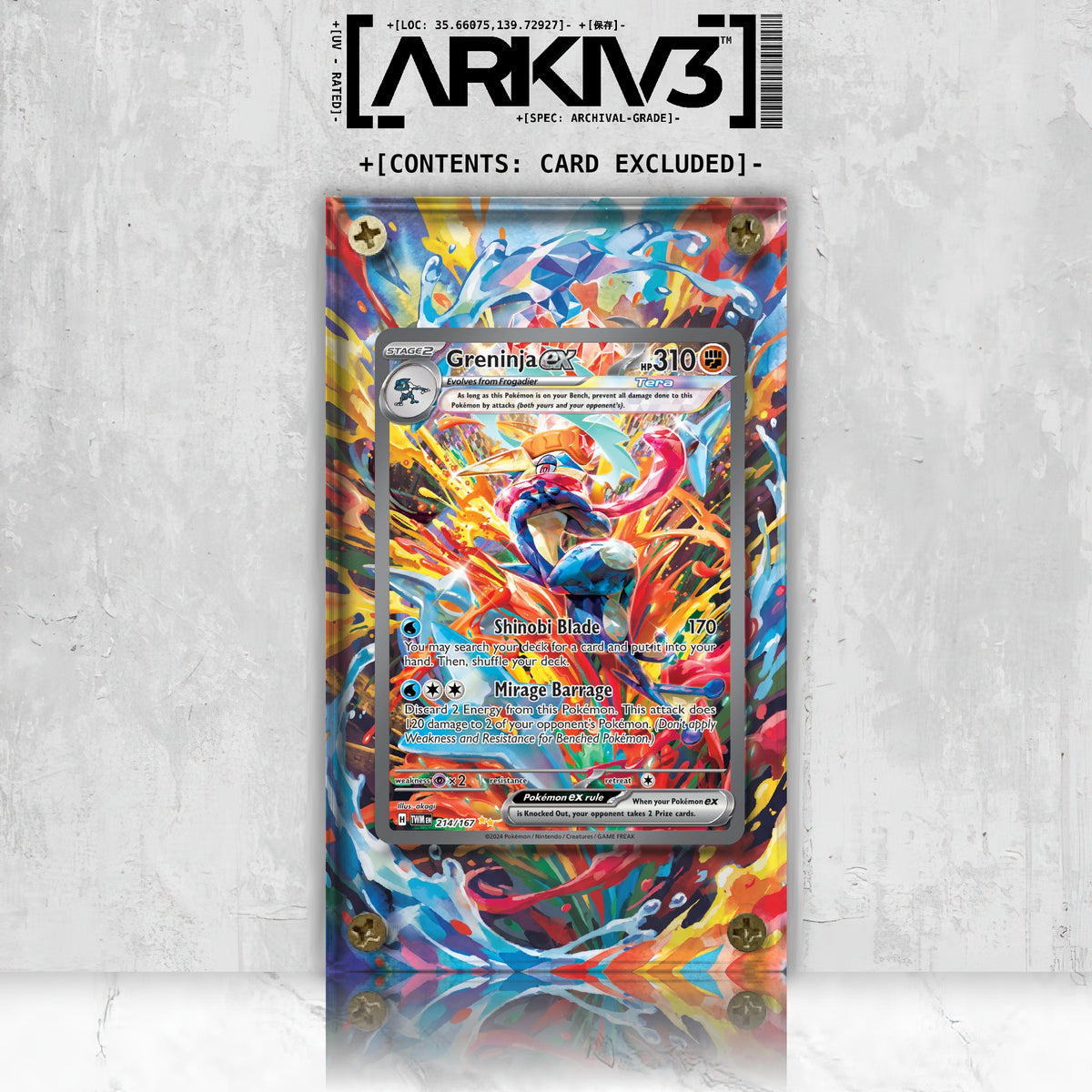 [UNIT: 214/167] // Greninja ex Extended Art Display Case - Raw