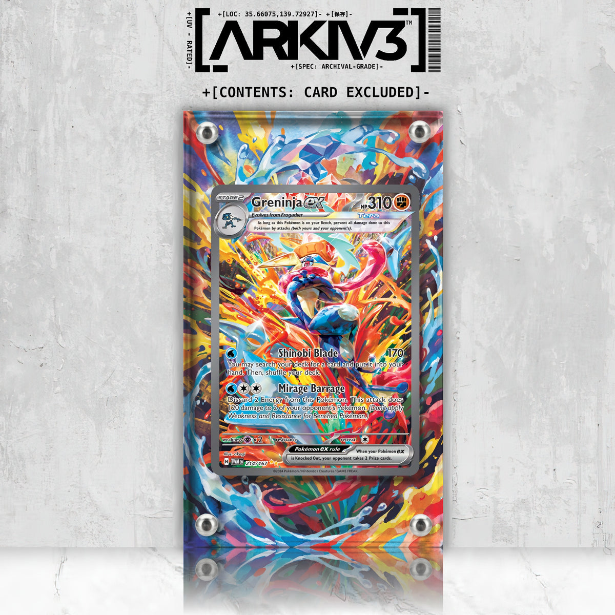 [UNIT: 214/167] // Greninja ex Extended Art Display Case - Raw