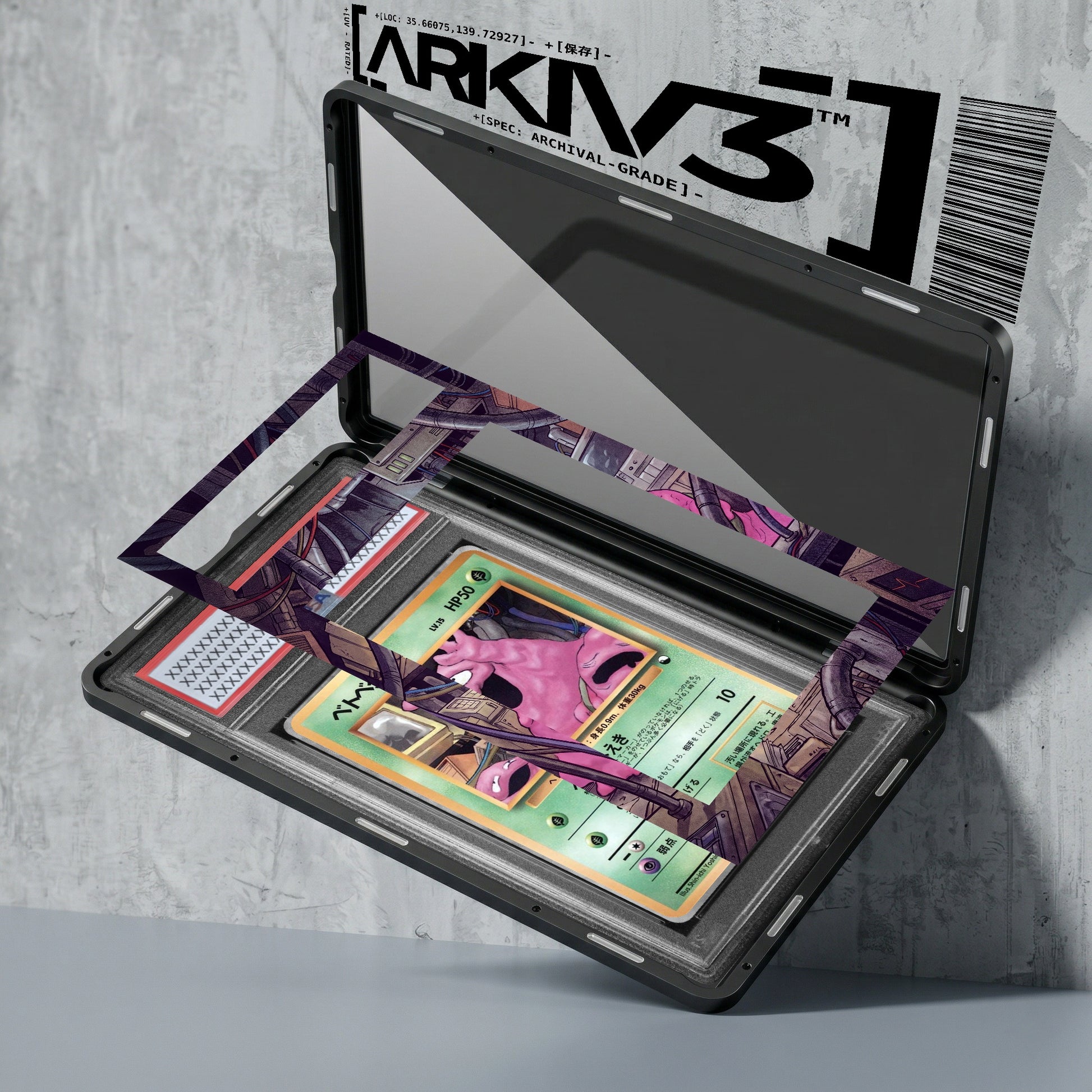 ARKIV3 PSA graded exploded mockup