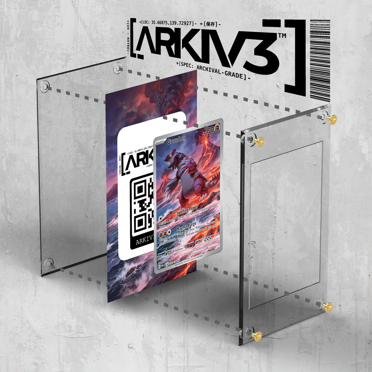 [UNIT: 199/182] // Groudon Extended Art Display Case - Raw