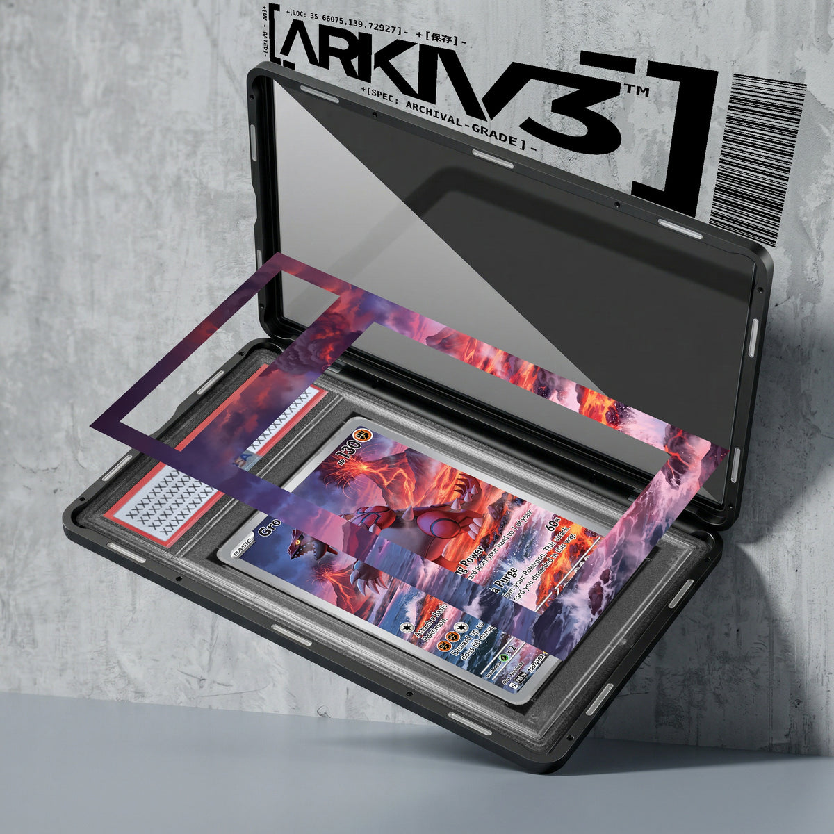 ARKIV3 PSA graded exploded mockup